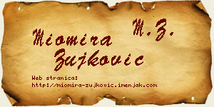 Miomira Žujković vizit kartica